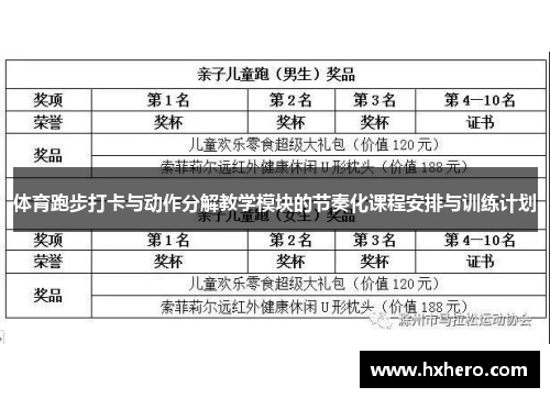 体育跑步打卡与动作分解教学模块的节奏化课程安排与训练计划